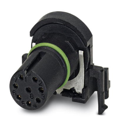 Phoenix Contact M12 Contact Carrier - Socket; SACC-CI-M12FS-8CON-L90 SH SCO; Female; 8-Pin; A - Standard Key